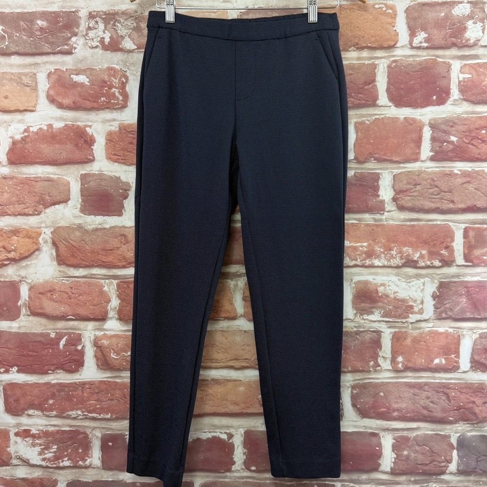 Liverpool Pants Women's 6 Navy Dark Blue Micro Polka Dot Casual Career Trousers
